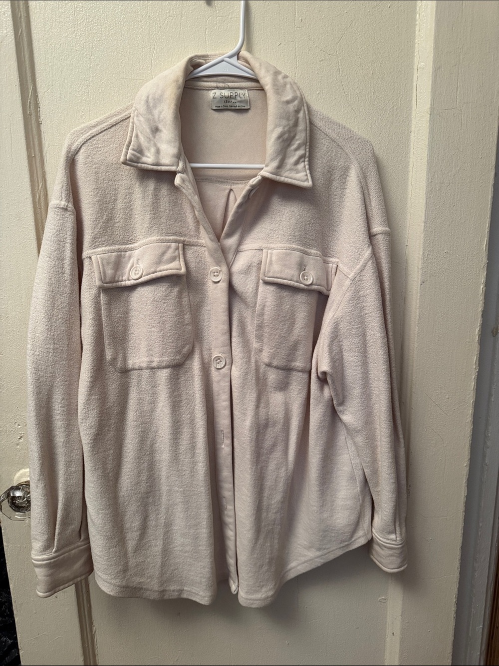 Z Supply Cream Button-Up Shacket